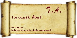 Töröcsik Ábel névjegykártya
