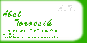 abel torocsik business card
